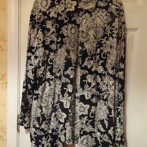 Pendelton men's shirt, floral, cream and black, sz XL